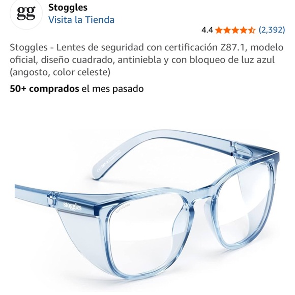 Blue Stoggles Safety Glasses - Picture 1 of 8